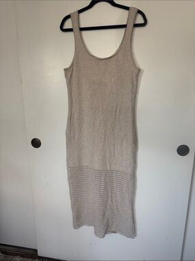 Sleeveless Knit Dress in Beige
